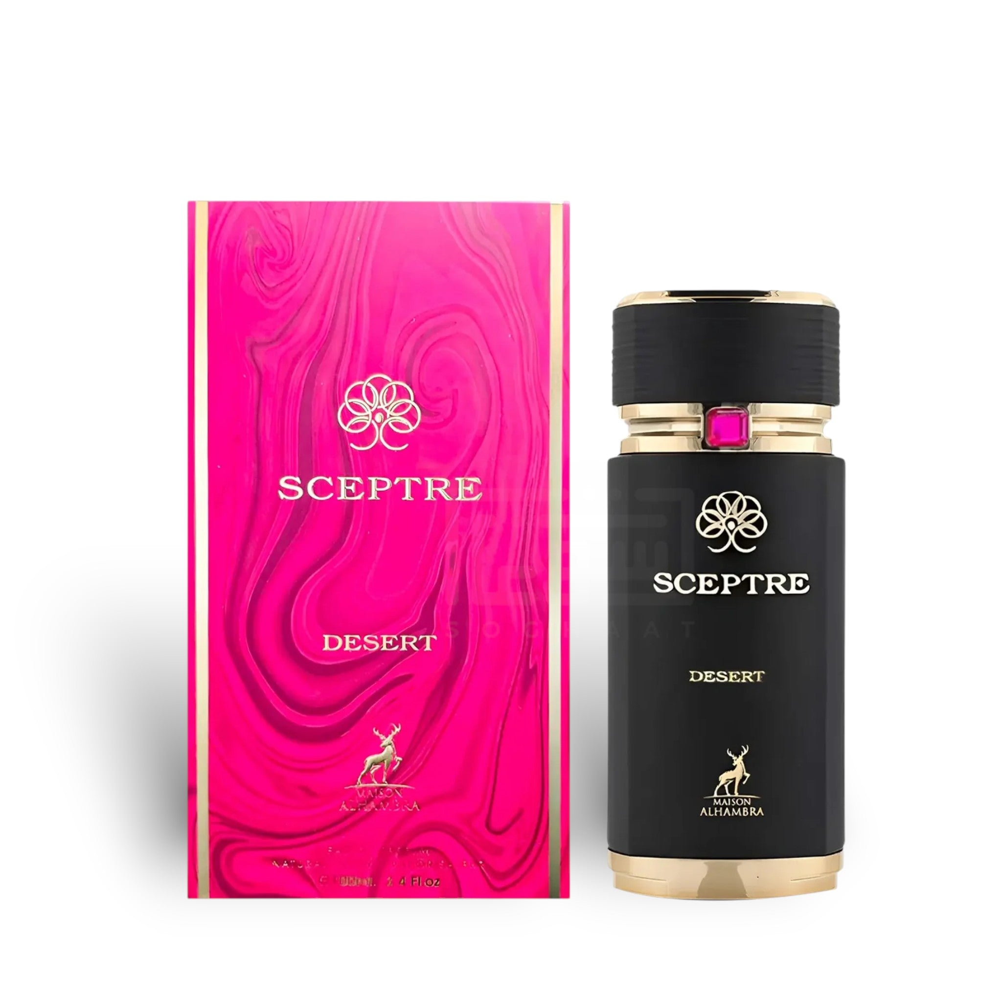 Sceptre Desert 100ml Eau de Parfum by Maison Alhambra bottle and box