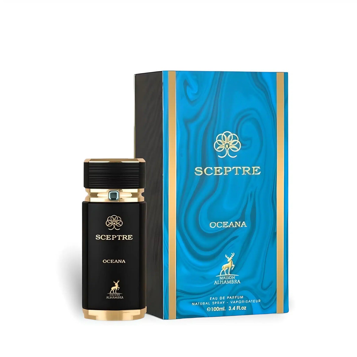 Sceptre Oceana 100ml Eau de Parfum by Maison Alhambra bottle and box