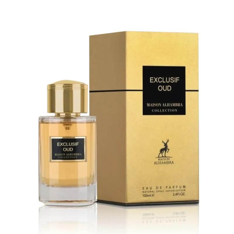 Exclusif Oud 100ml Eau de Parfum by Maison Alhambra bottle and box