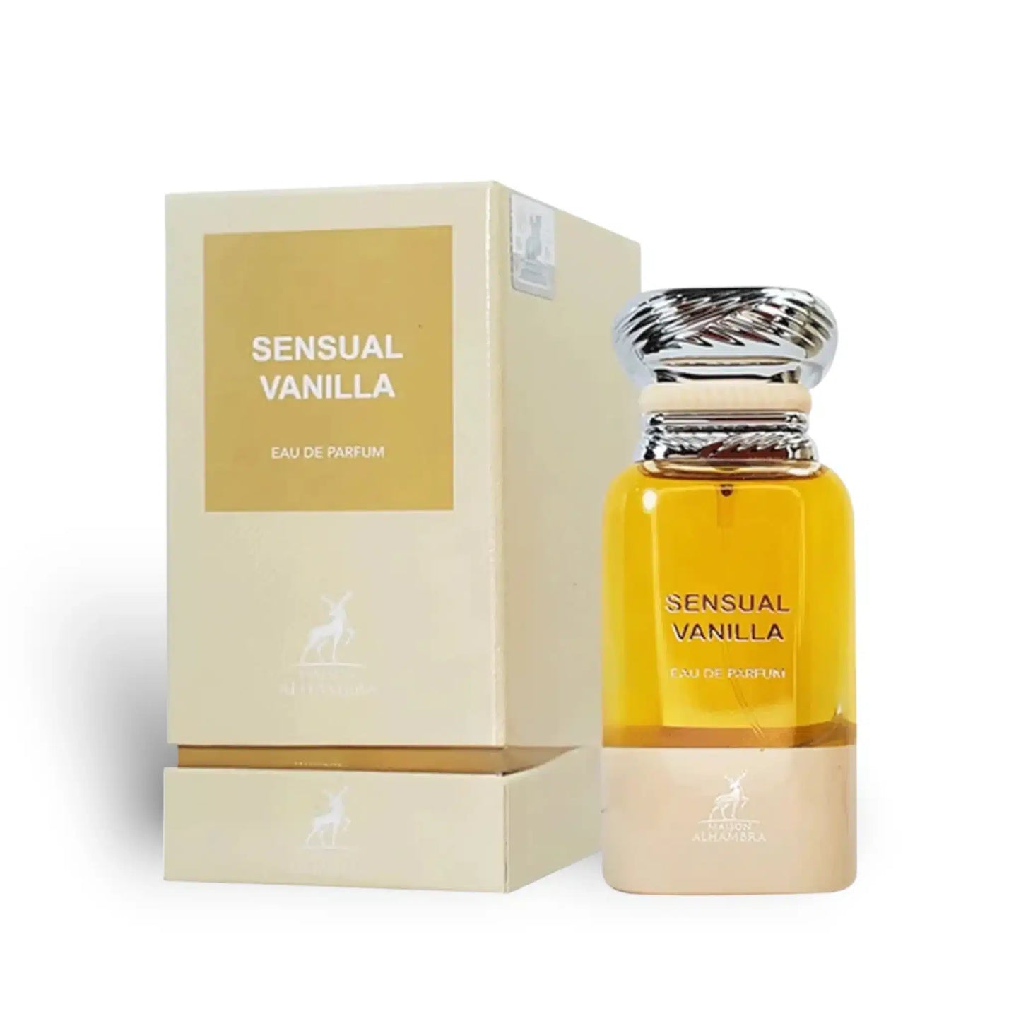 Sensual Vanilla 80ml Eau de Parfum by Maison Alhambra bottle and box