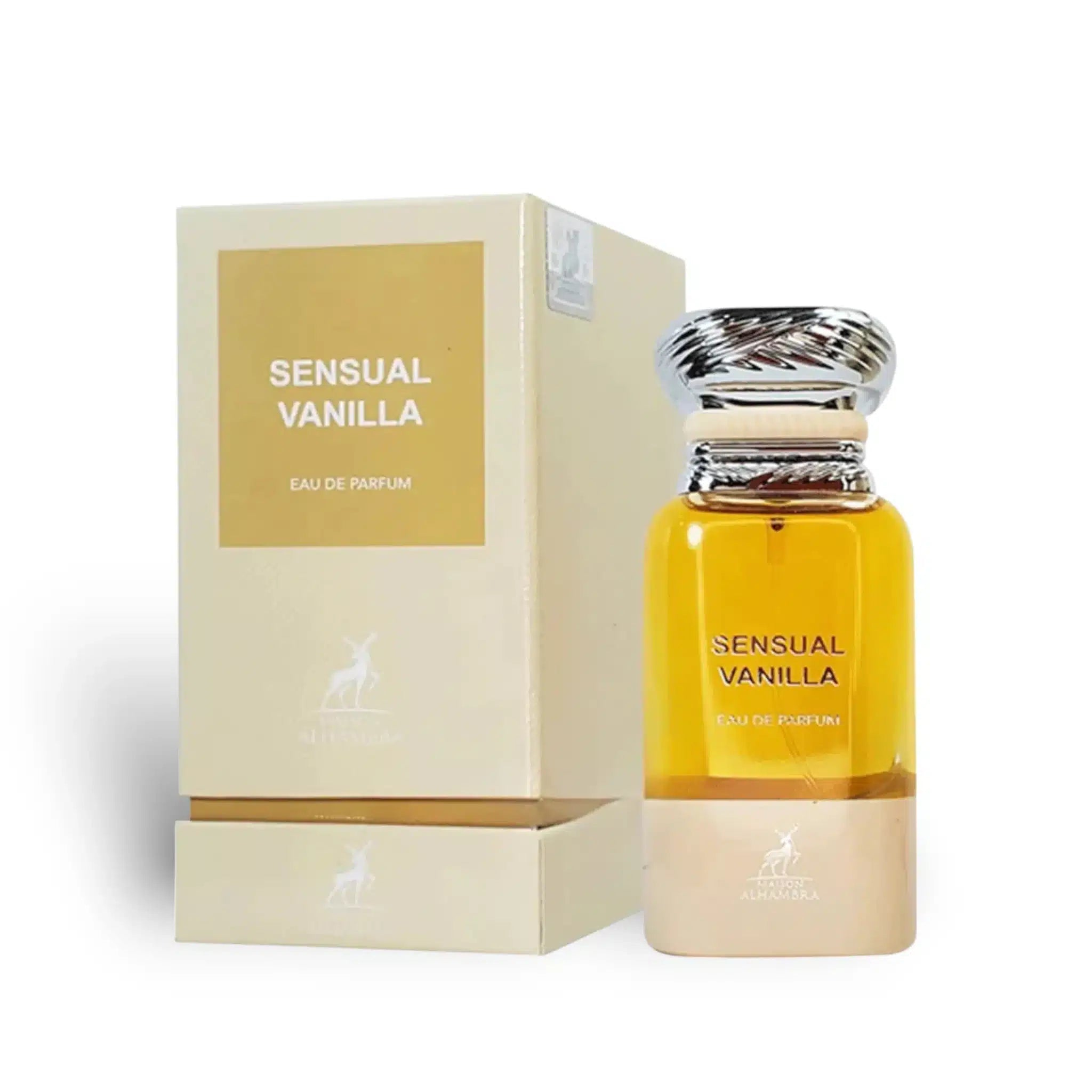 Sensual Vanilla 80ml Eau de Parfum by Maison Alhambra bottle and box