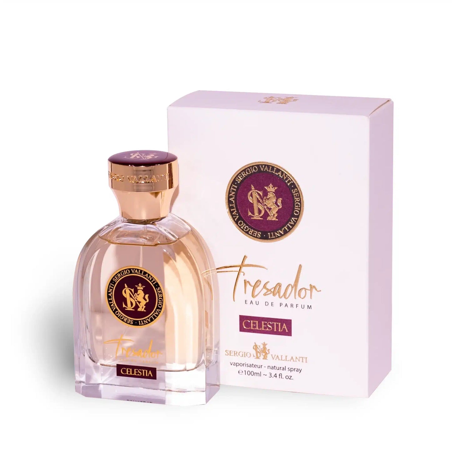 Sergio Vallanti Tresador Celestia 100ml Eau de Parfum by Dumont Paris fragrance bottle
