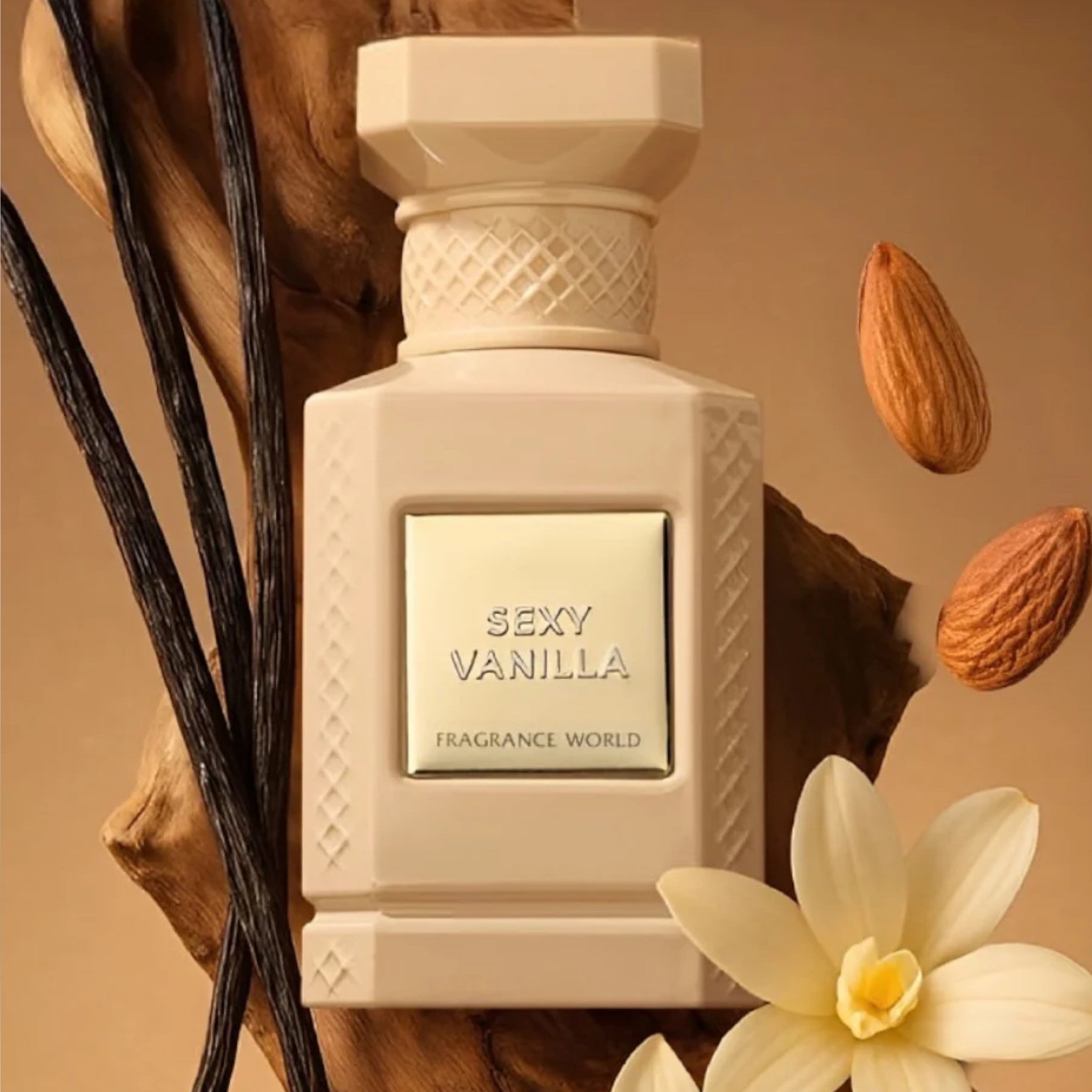 Sexy Vanilla 150ml Eau de Parfum by Fragrance World perfume bottle close up