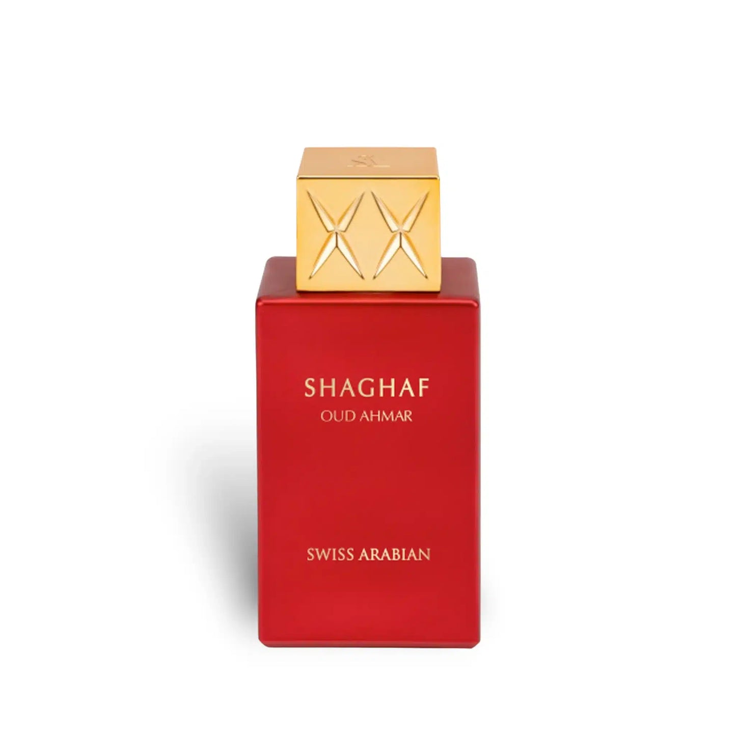 Shaghaf Oud Ahmar 75ml Eau de Parfum by Swiss Arabian fragrance packaging front view