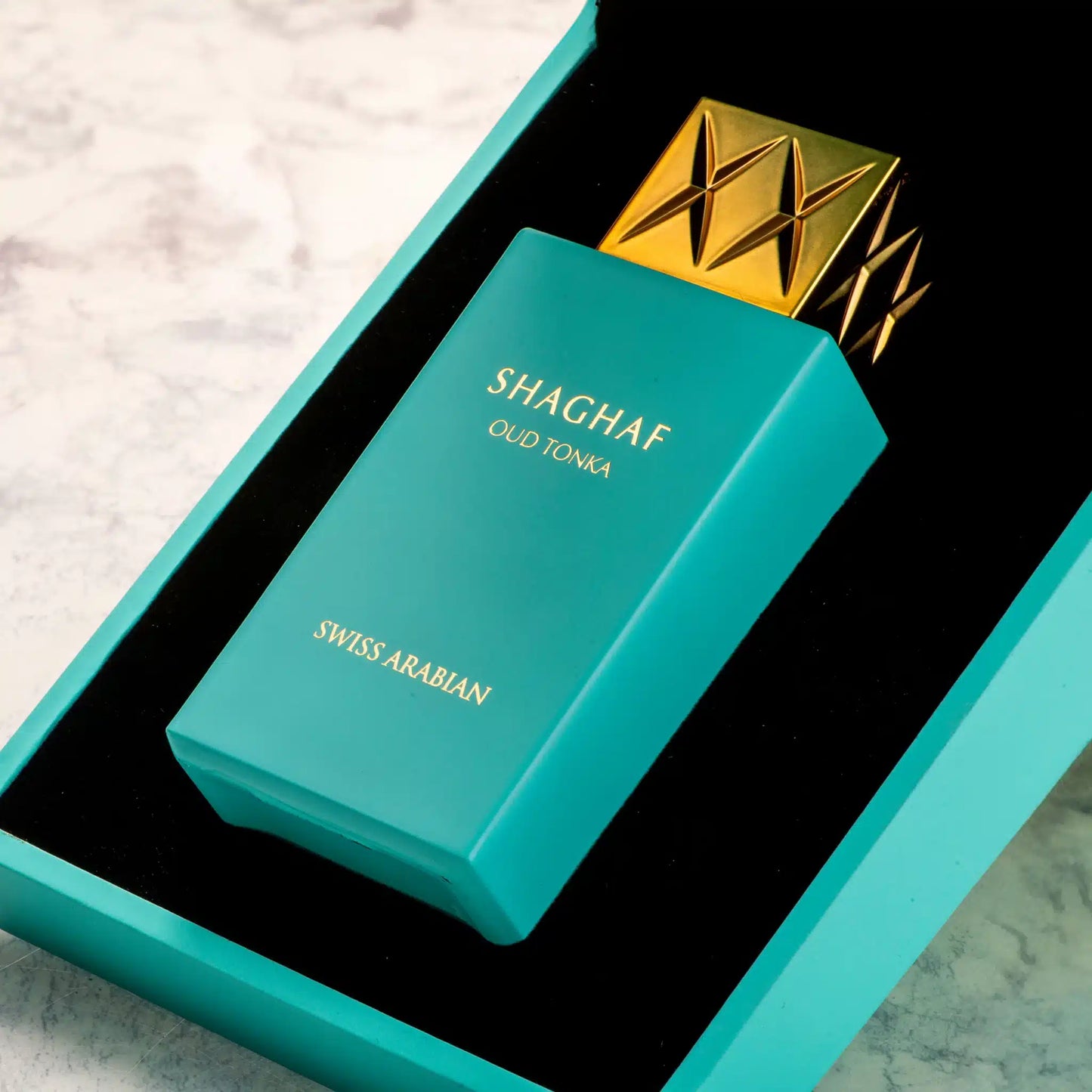 Shaghaf Oud Tonka 75ml Eau de Parfum by Swiss Arabian bottle and box