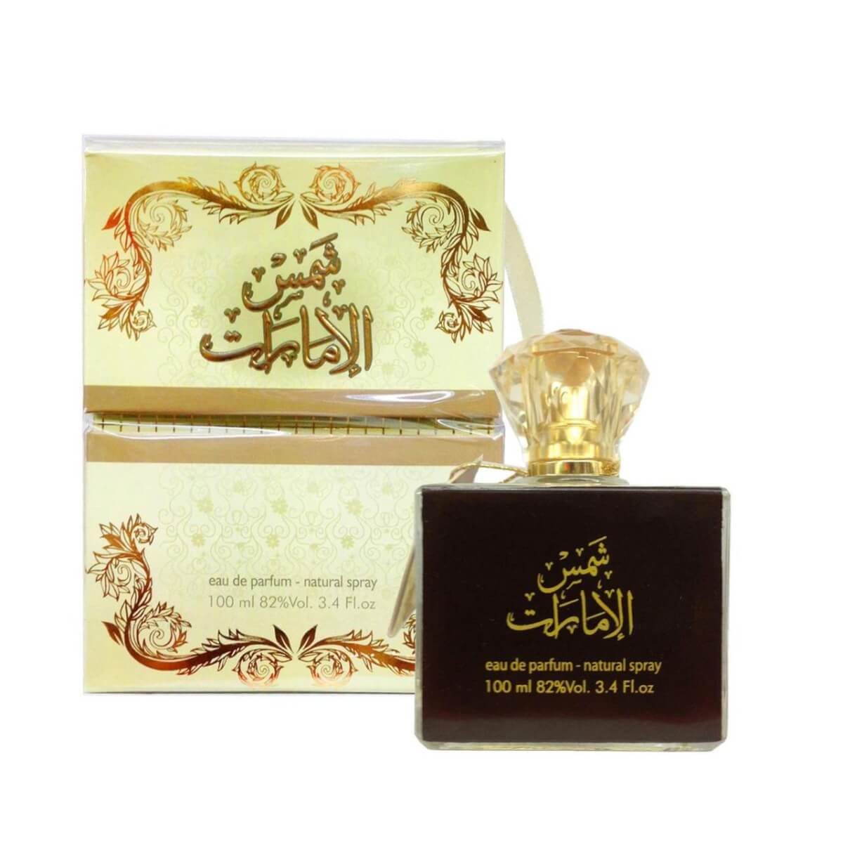 Shams Al Emarat 100ml Eau de Parfum by Ard Al Zaafaran perfume bottle close up