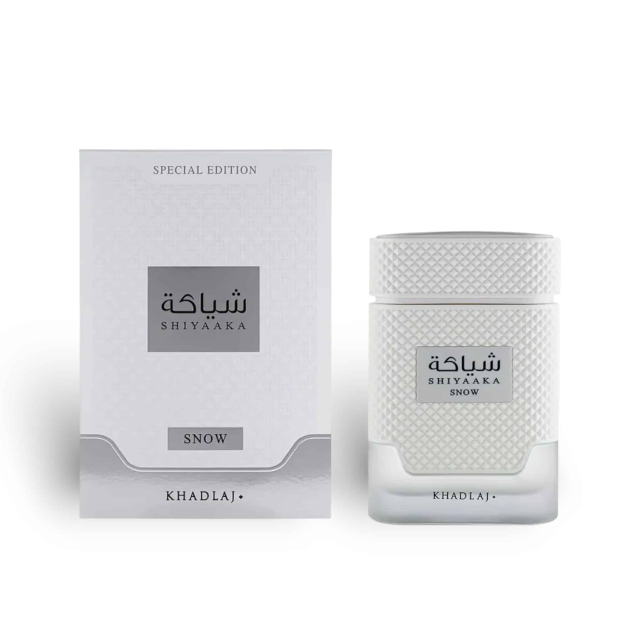 Shiyaaka Snow Special Edition 100ml Eau de Parfum by Khadlaj fragrance bottle