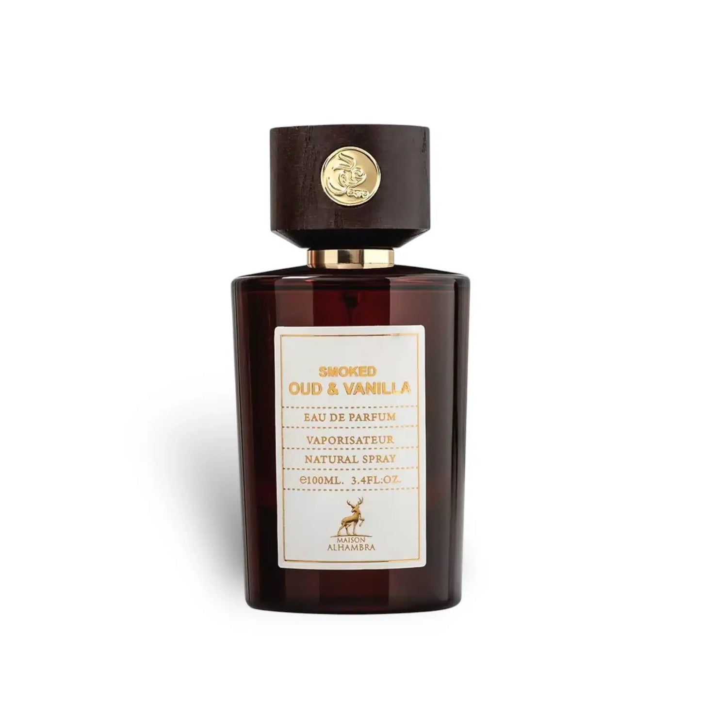 Smoked Oud & Vanilla 100ml Eau de Parfum by Maison Alhambra fragrance packaging front view