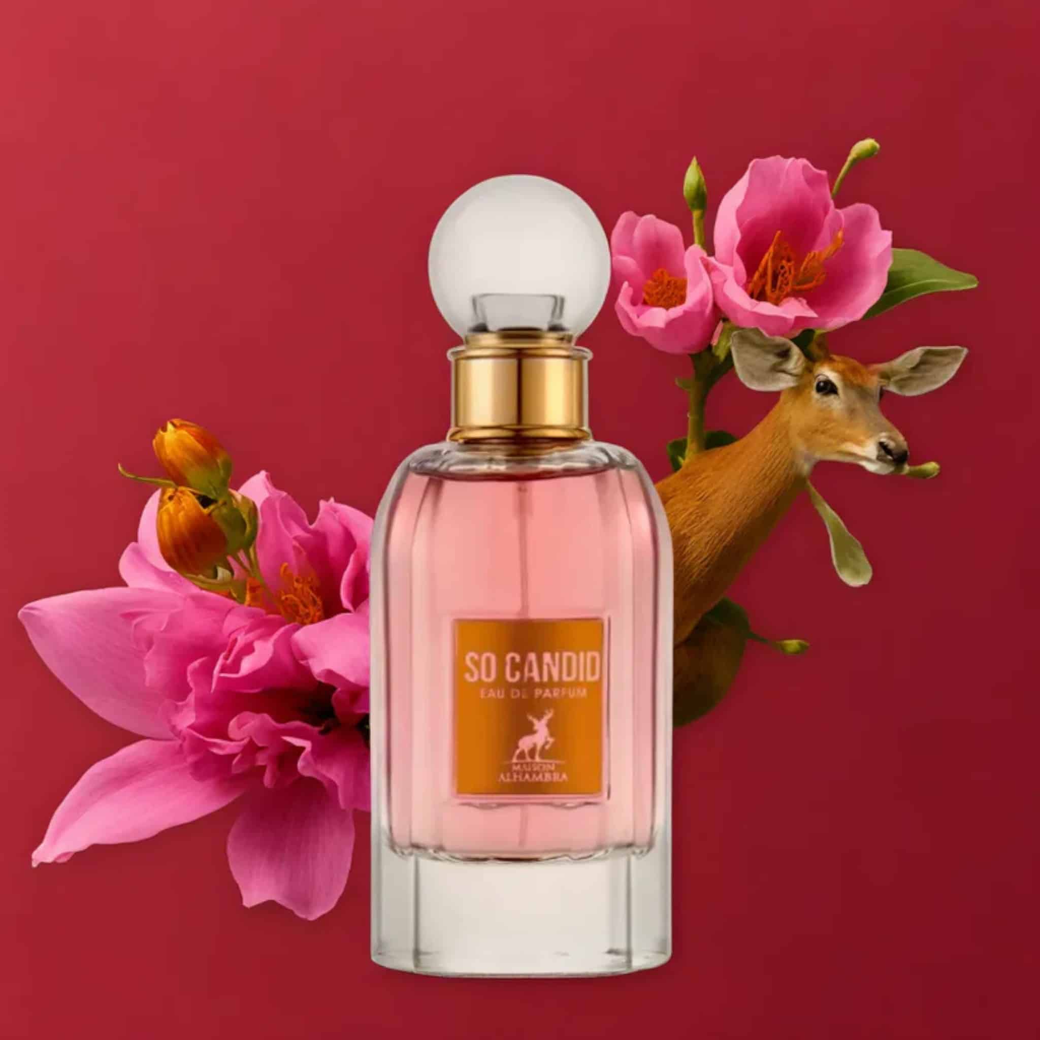 So Candid 85ml Eau de Parfum by Maison Alhambra fragrance packaging front view