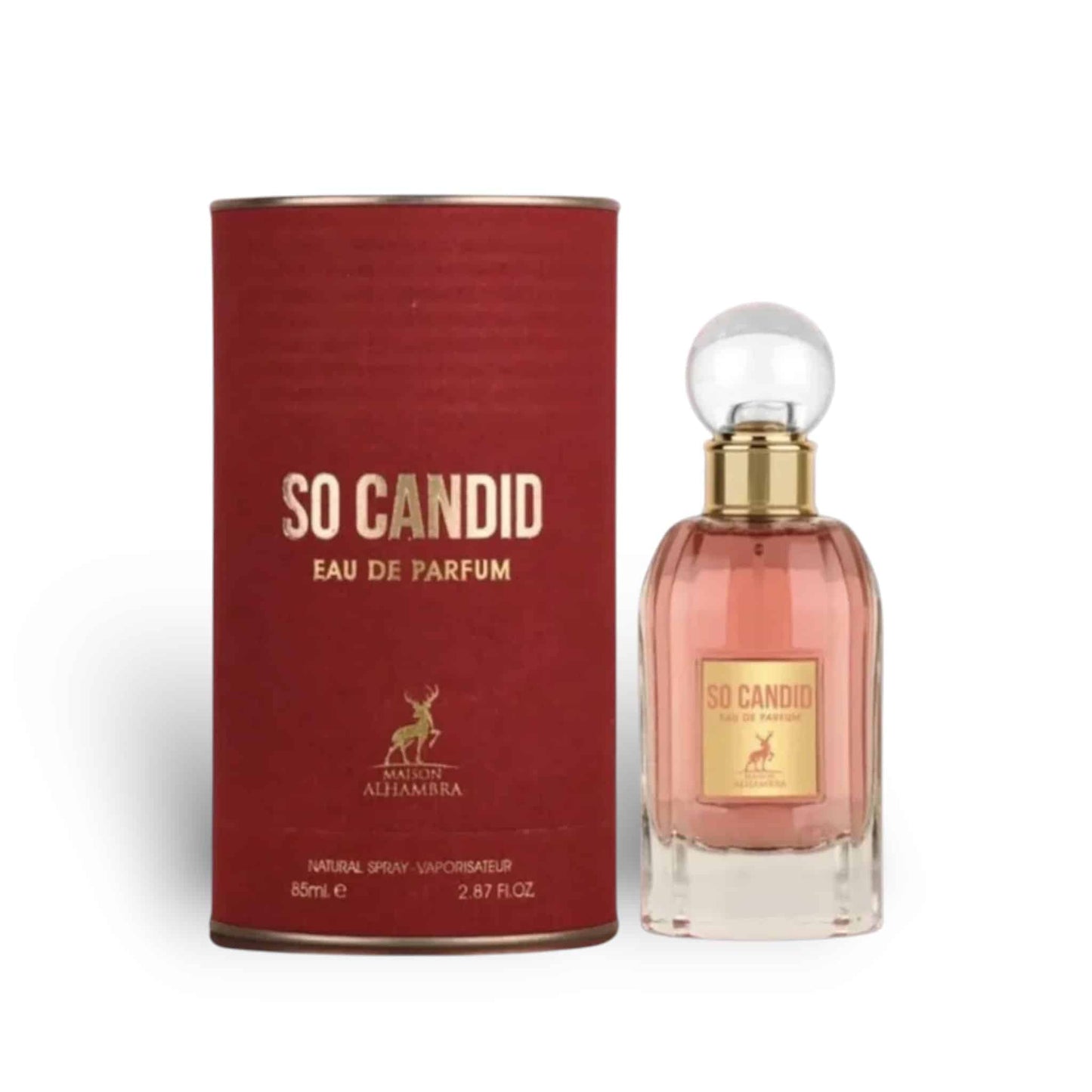 So Candid 85ml Eau de Parfum by Maison Alhambra bottle and box