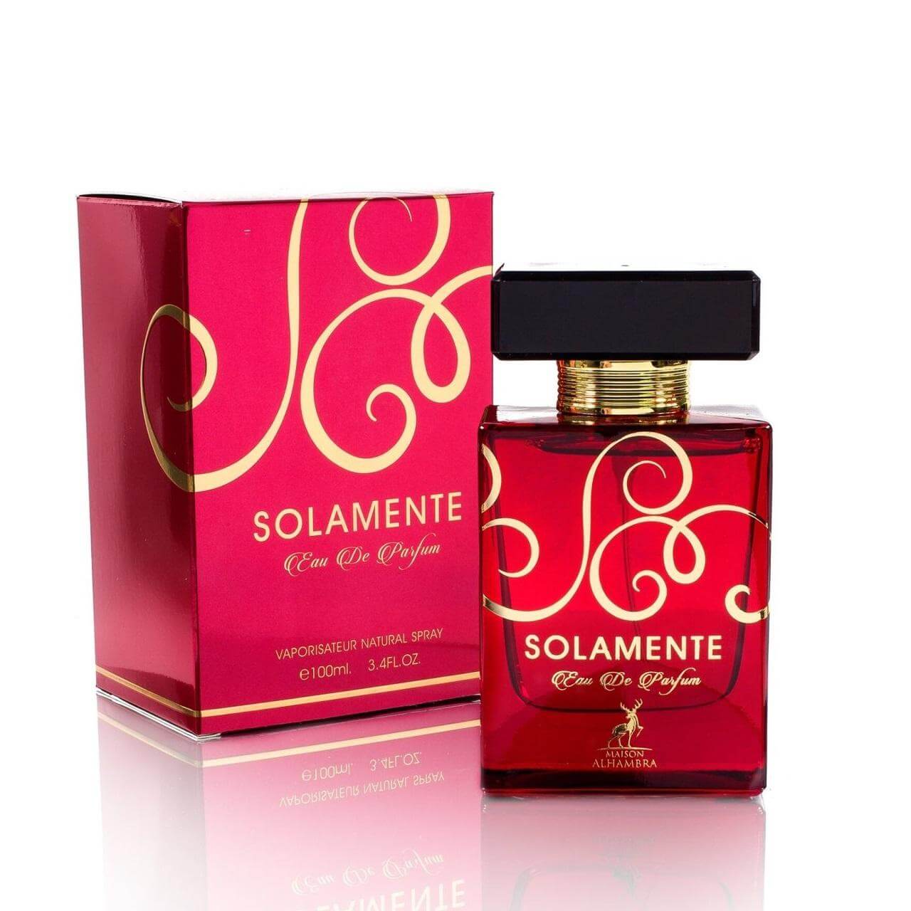 Solamente 100ml Eau de Parfum by Maison Alhambra bottle and box