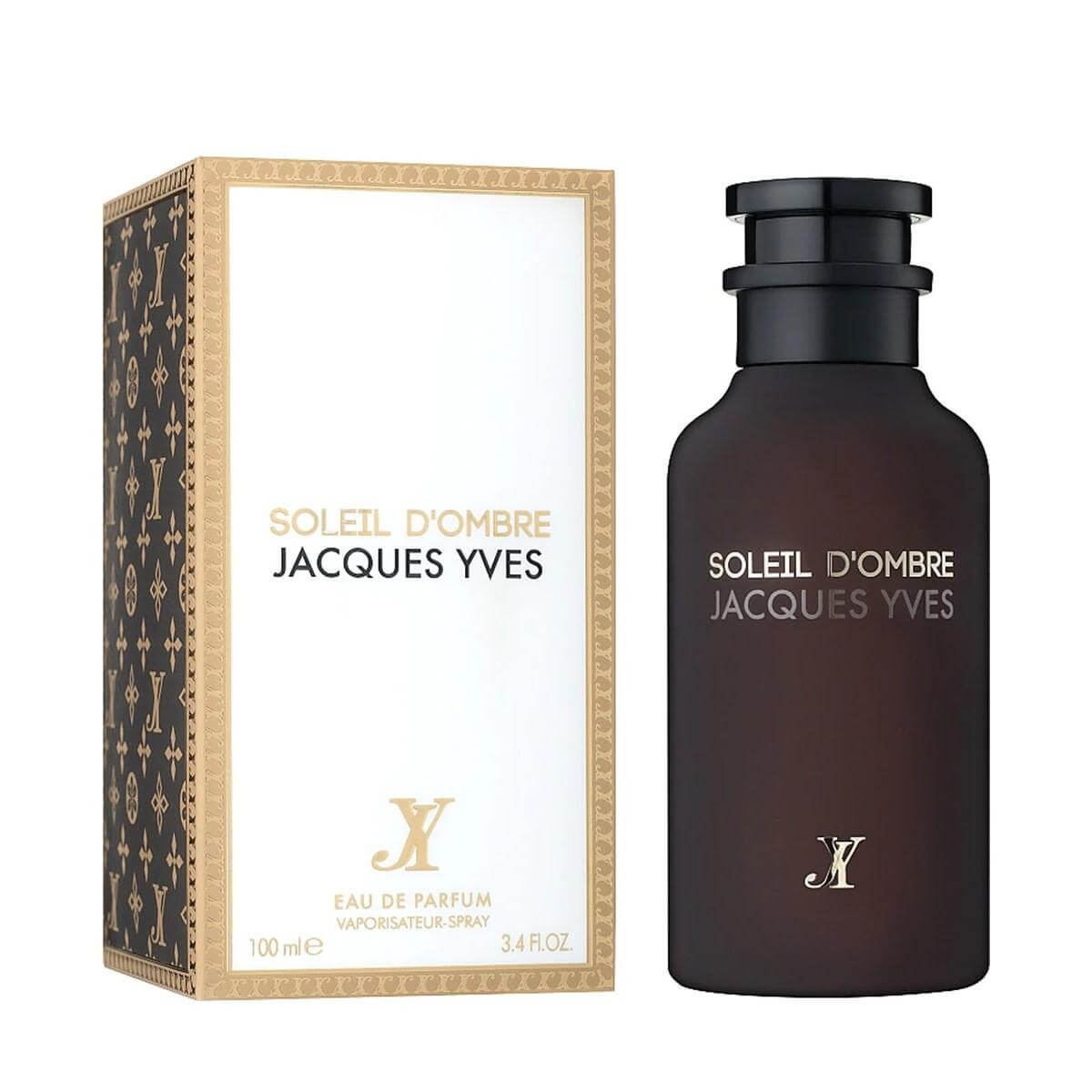 Soleil D'Ombre Jacques Yves 100ml Eau de Parfum by Fragrance World bottle and box