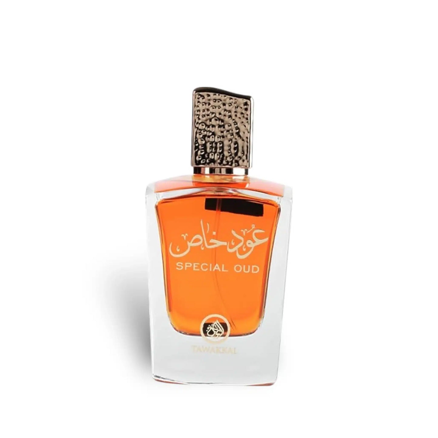 Special Oud 100ml Eau de Parfum by Tawakkal perfume bottle close up