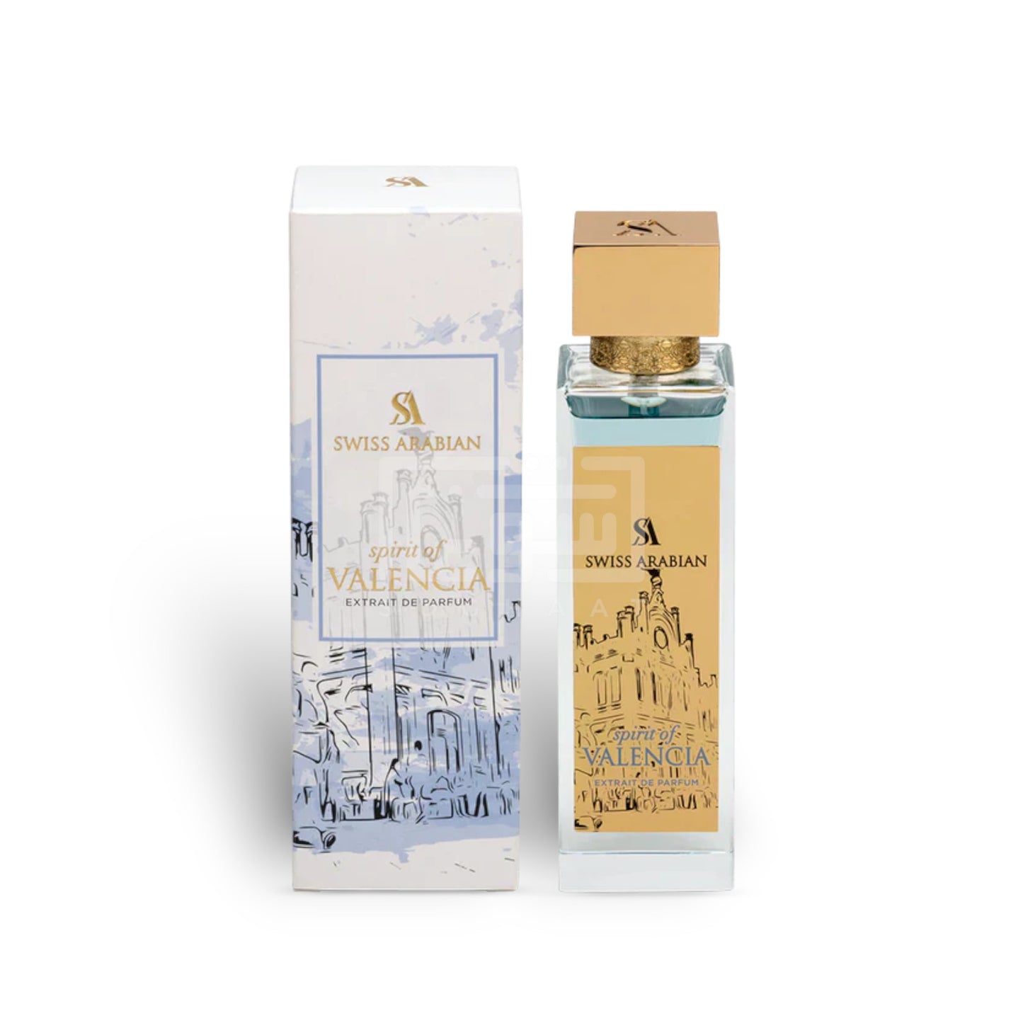 Spirit Of Valencia 100ml Extrait de Parfum by Swiss Arabian bottle and box