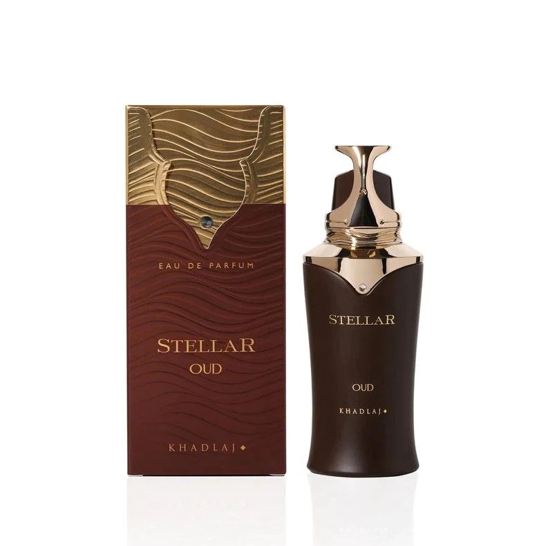 Stellar Oud 100ml Eau de Parfum by Khadlaj bottle and box