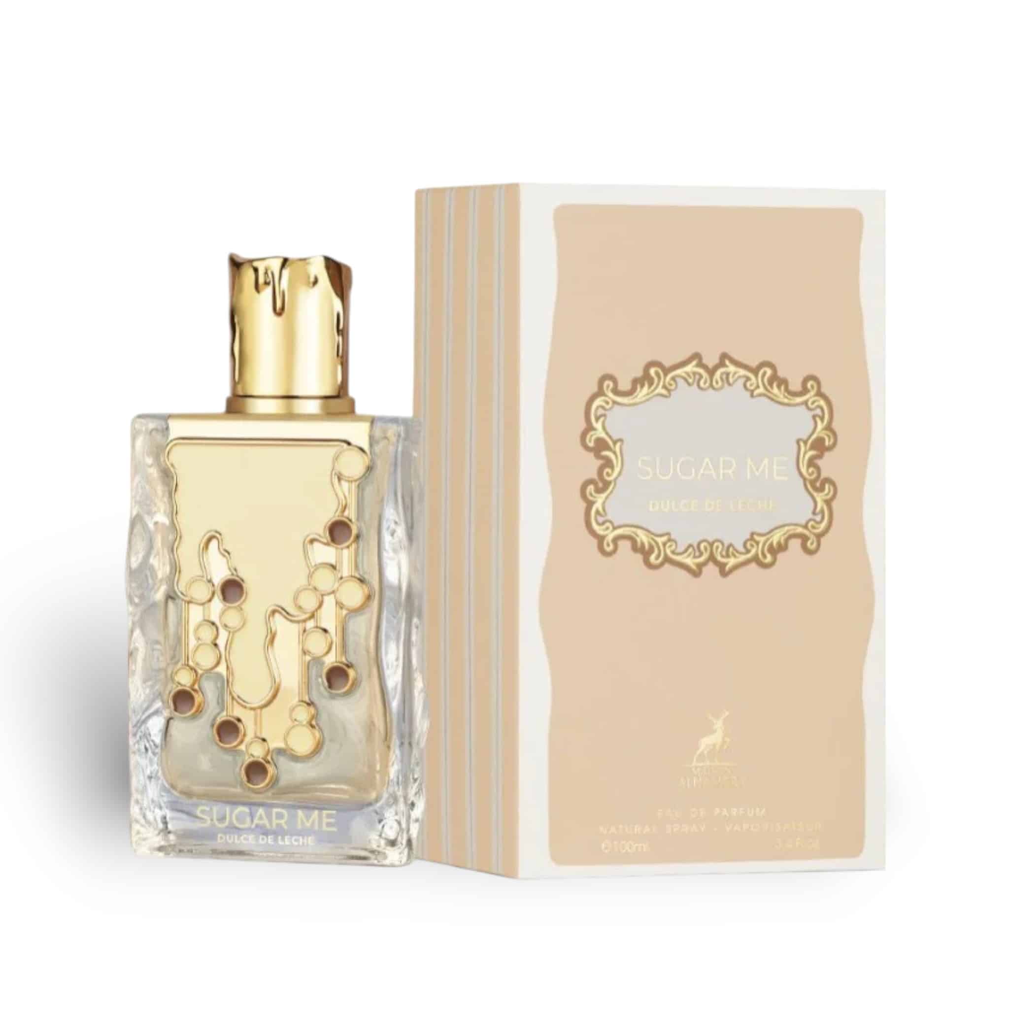 Sugar Me Dulce de Leche 100ml Eau de Parfum by Maison Alhambra bottle and box