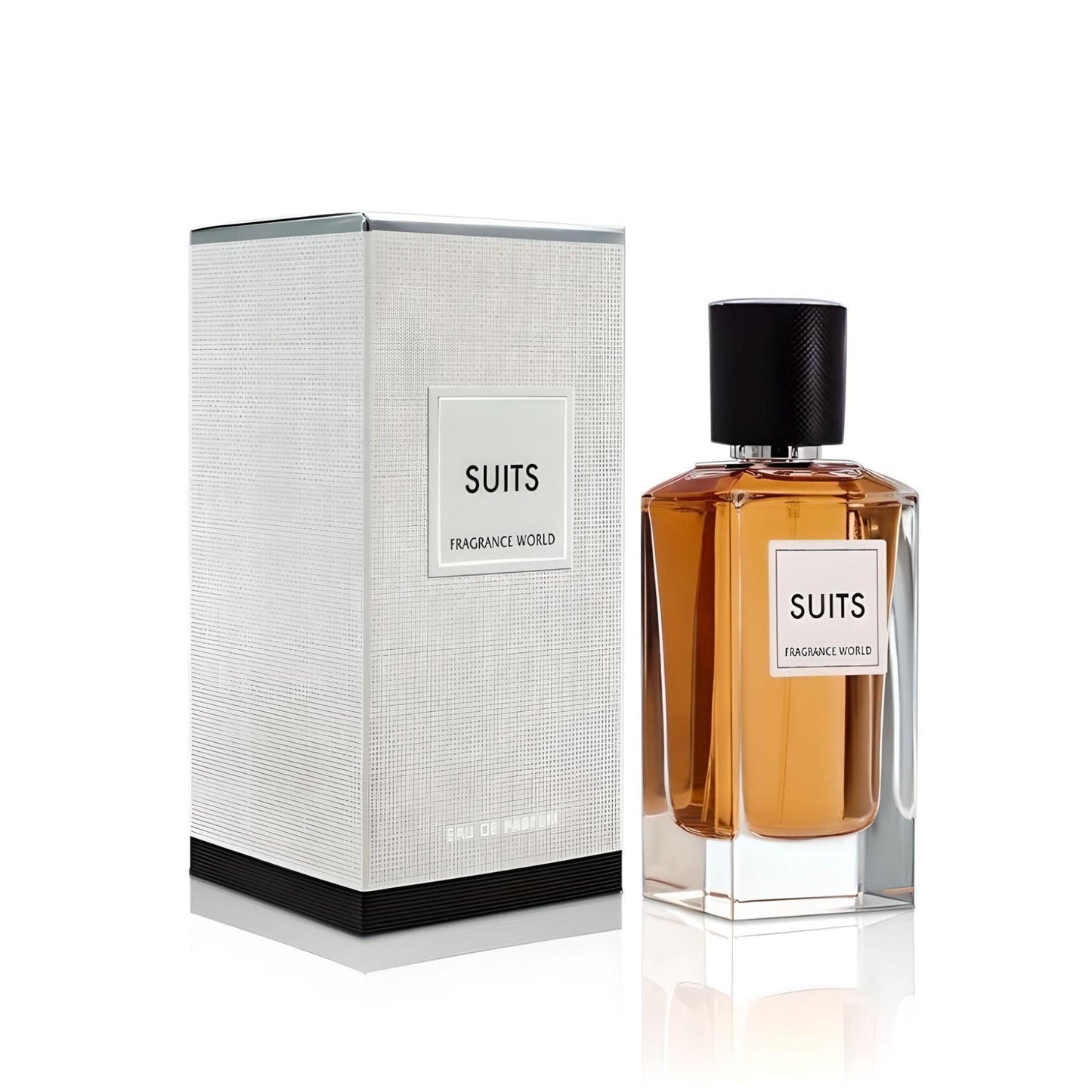 Suits 100ml Eau de Parfum by Fragrance World bottle and box