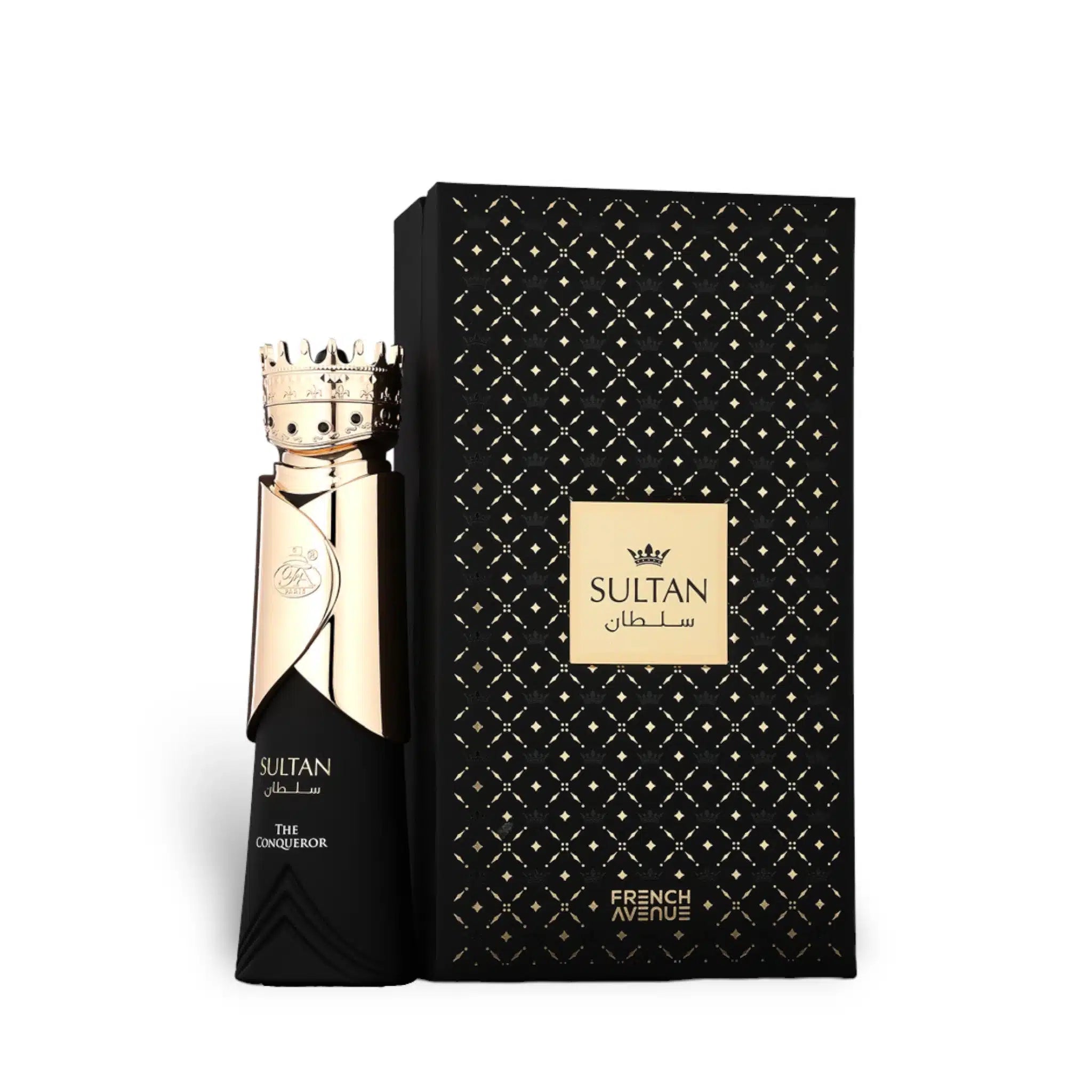 Sultan The Conqueror 80ml Eau de Parfum by French Avenue bottle and box