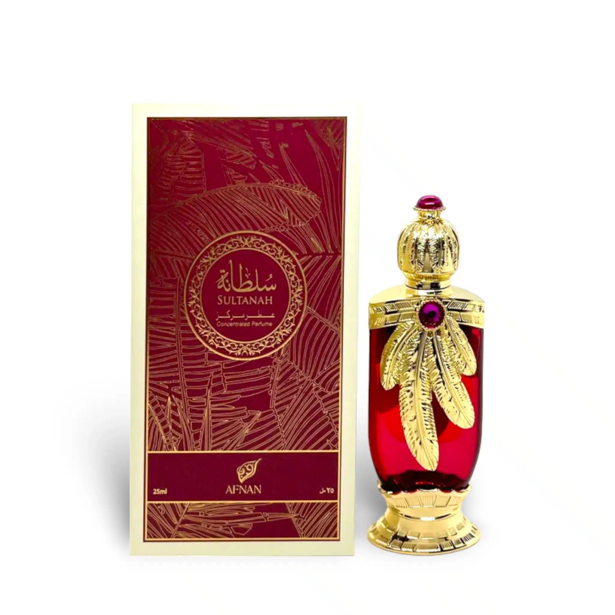 Sultanah Concentrated 25ml Perfume Oil by Afnan perfume oil bottle