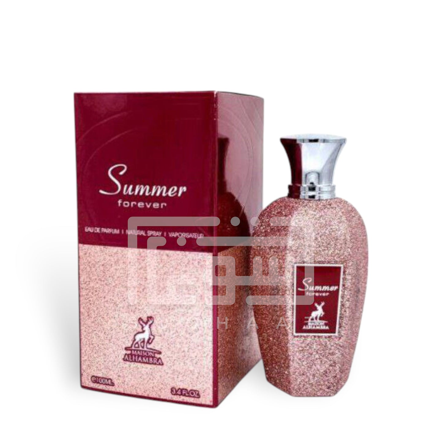 Summer Forever 100ml Eau de Parfum by Maison Alhambra perfume bottle close up