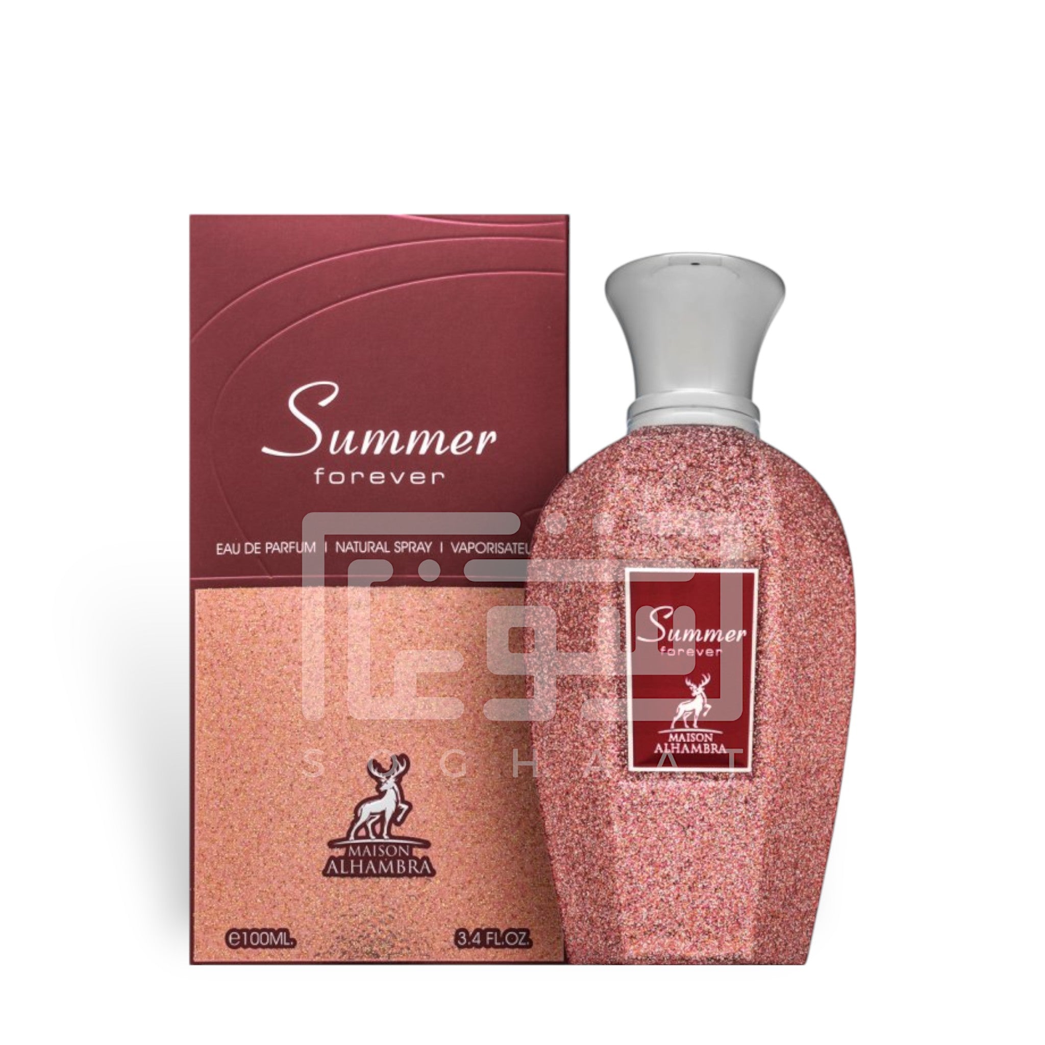 Summer Forever 100ml Eau de Parfum by Maison Alhambra bottle and box