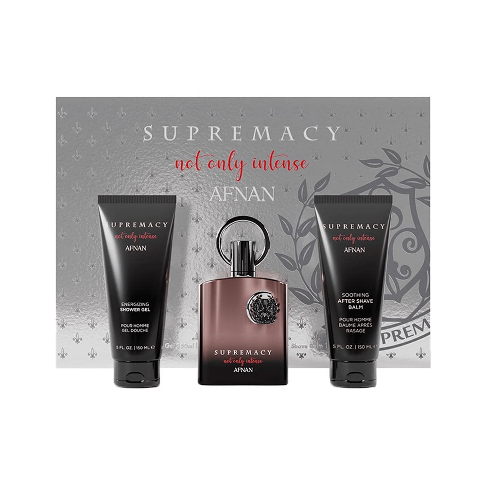 Supremacy Not Only Intense 100ml Gift Set by Afnan fragrance packaging front view