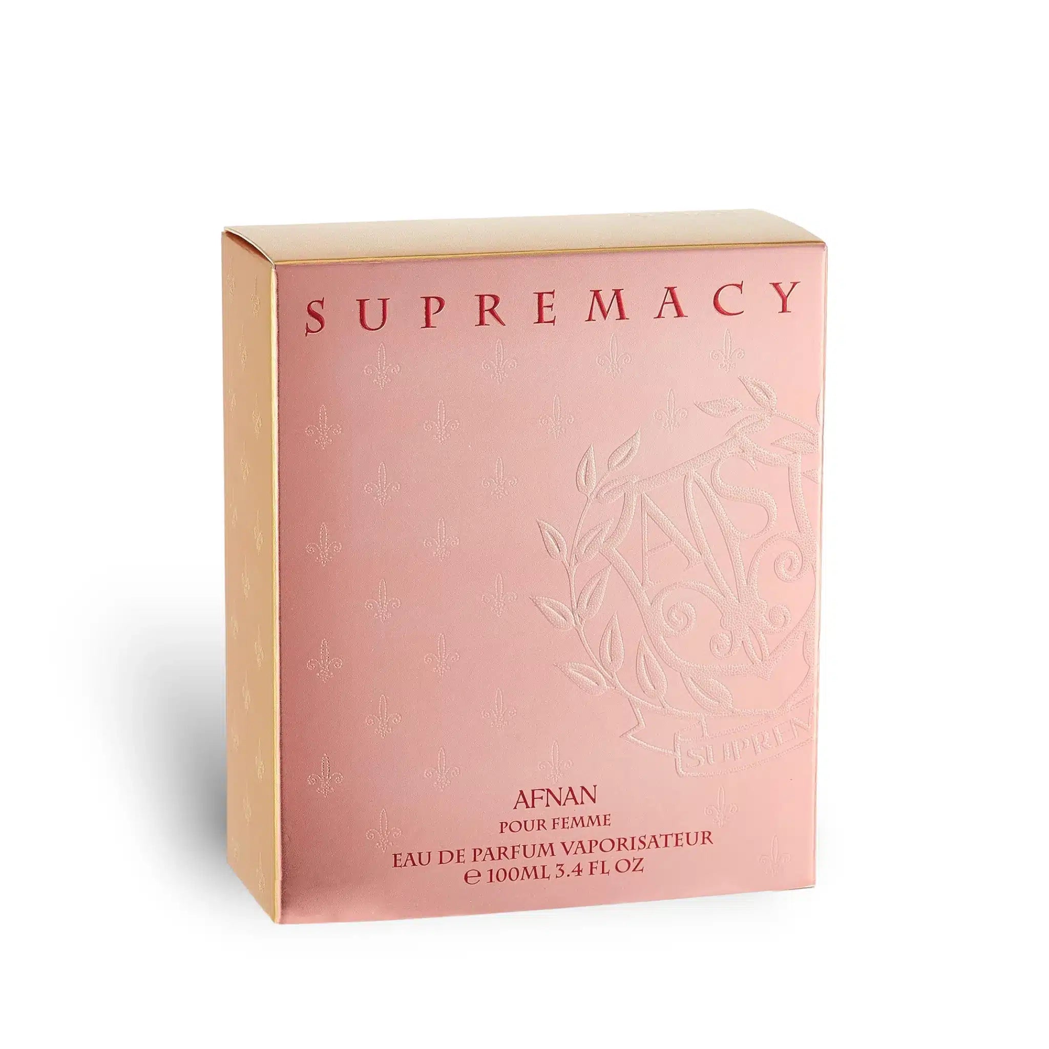 Supremacy Pink 100ml Eau de Parfum by Afnan perfume bottle close up