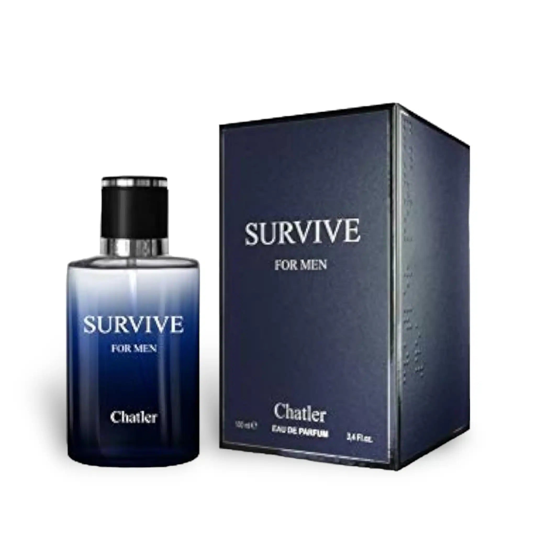 Survive 100ml Eau de Parfum by Chatler bottle and box