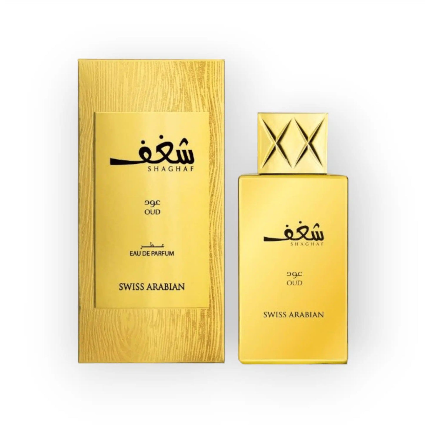 Shaghaf Oud 75ml Eau de Parfum by Swiss Arabian bottle and box