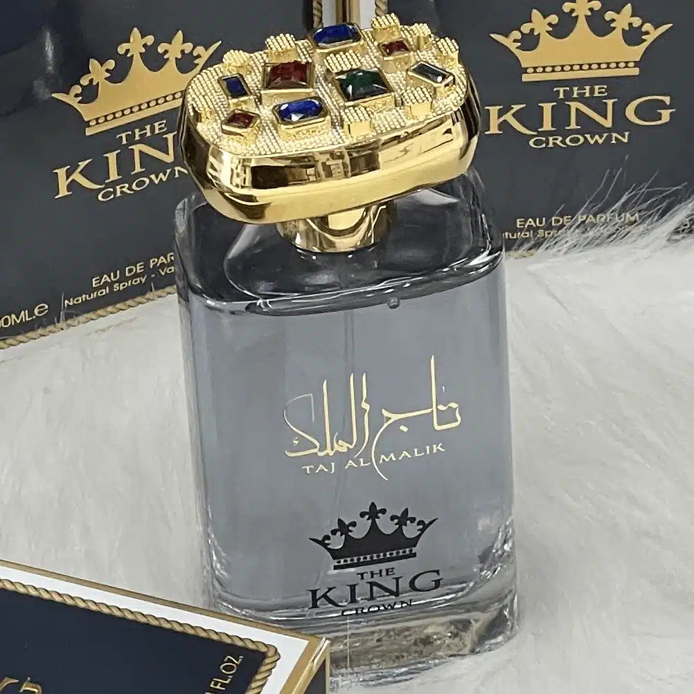 Taj Al Malik (The King Crown) 100ml Eau de Parfum by Ard Al Zaafaran fragrance packaging front view