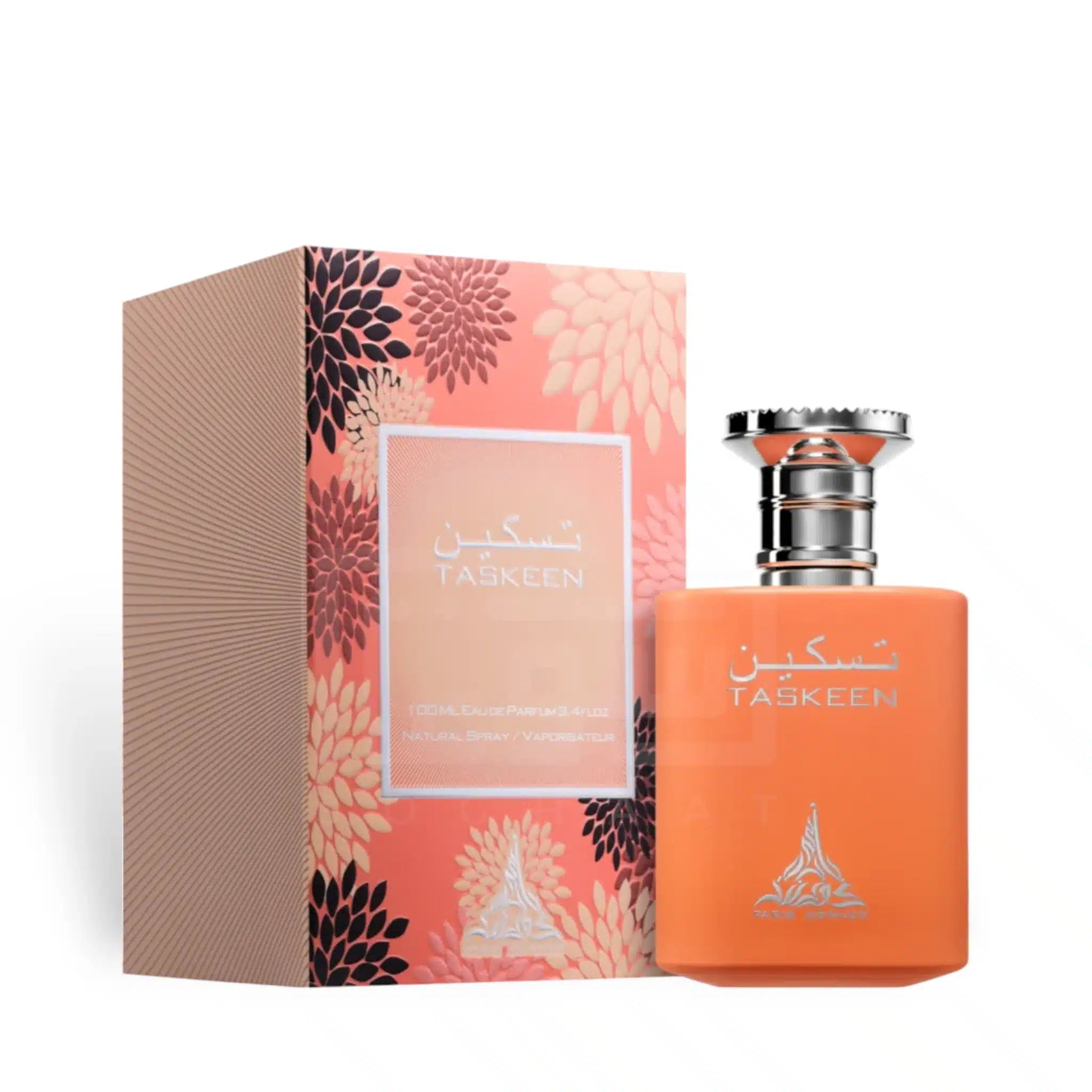 Taskeen 100ml Eau de Parfum by Paris Corner bottle and box