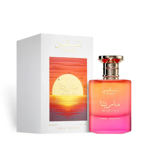 Taskeen Marina 100ml Eau de Parfum by Paris Corner bottle and box