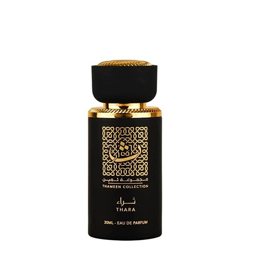 Thara (Thameen Collection) 30ml Eau de Parfum by Lattafa fragrance packaging front view
