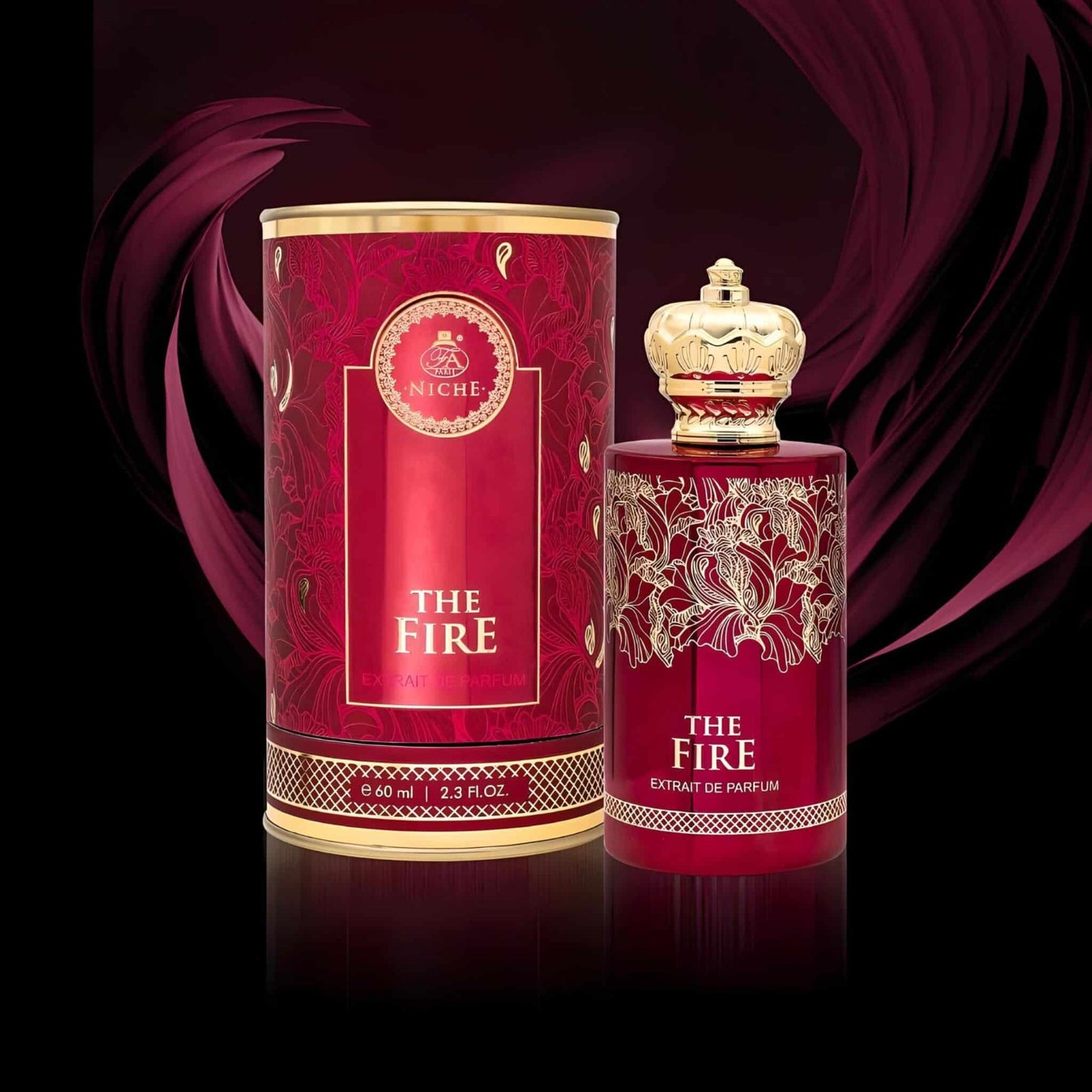 The Fire 60ml Extrait de Parfum by French Avenue perfume bottle close up