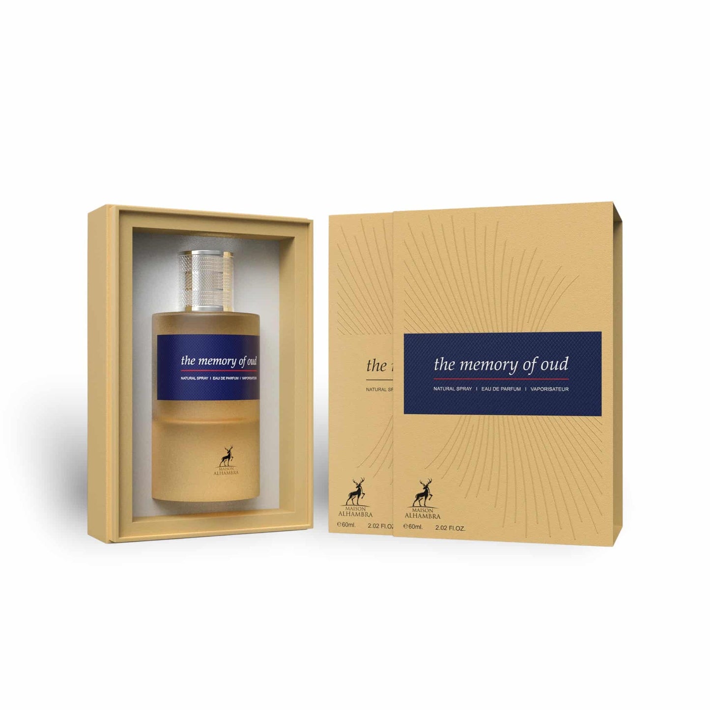 The Memory Of Oud 100ml Eau de Parfum by Maison Alhambra fragrance packaging front view
