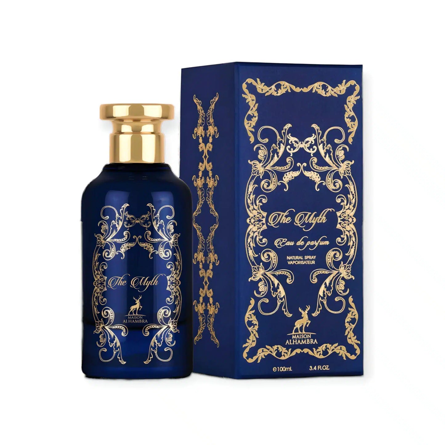 The Myth 100ml Eau de Parfum by Maison Alhambra perfume bottle close up