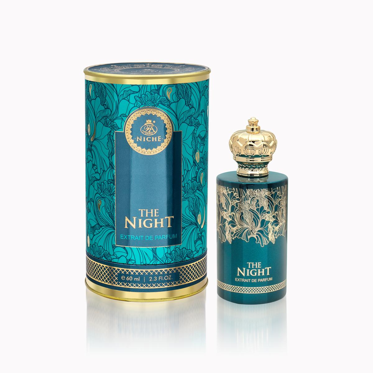 The Night 60ml Extrait de Parfum by French Avenue bottle and box