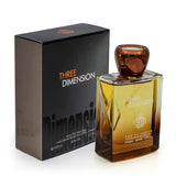Three Dimensions 100ml Eau de Parfum by Fragrance World bottle and box