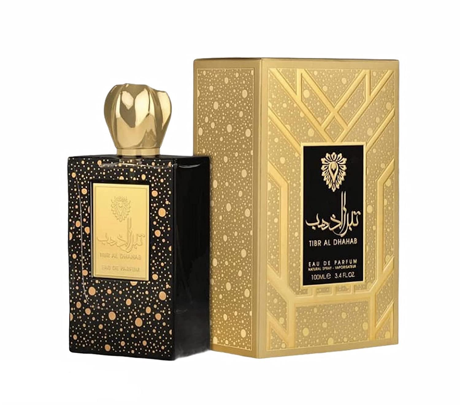 Tibr Al Dhahab 100ml Eau de Parfum by Ard Al Zaafaran bottle and box