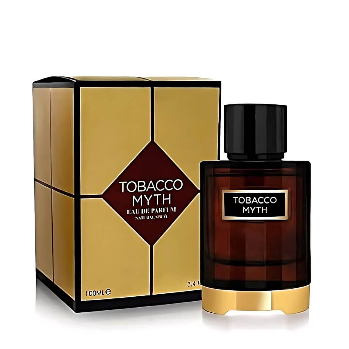 Tobacco Myth 100ml Eau de Parfum by Fragrance World bottle and box