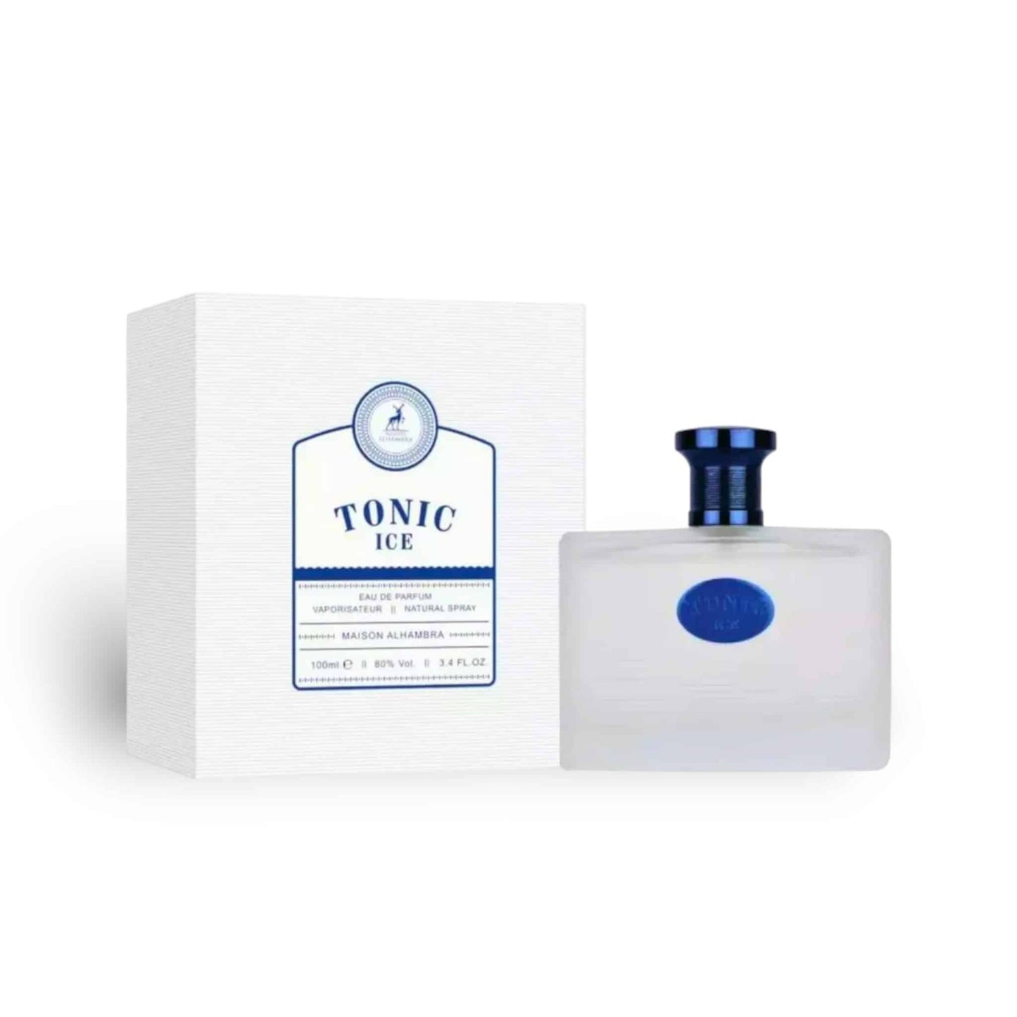Tonic Ice 100ml Eau de Parfum by Maison Alhambra bottle and box