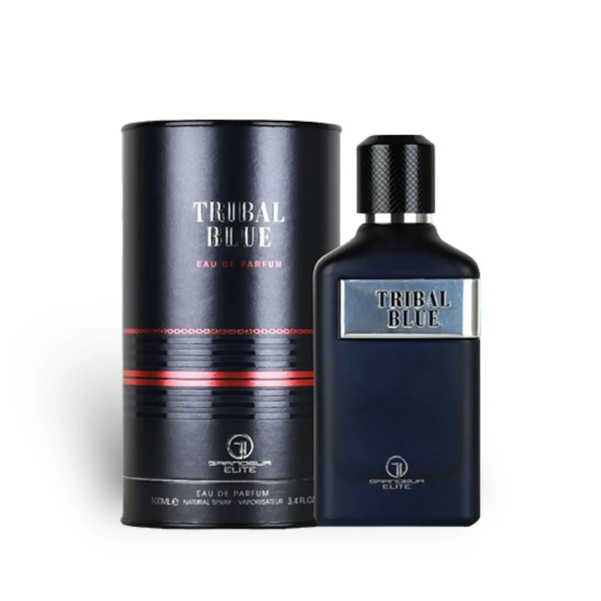 Tribal Blue 100ml Eau de Parfum by Grandeur Elite bottle and box