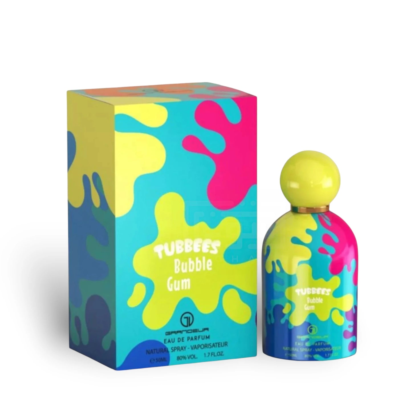 Tubbees Bubble Gum 50ml Eau de Parfum by Grandeur Perfumes bottle and box