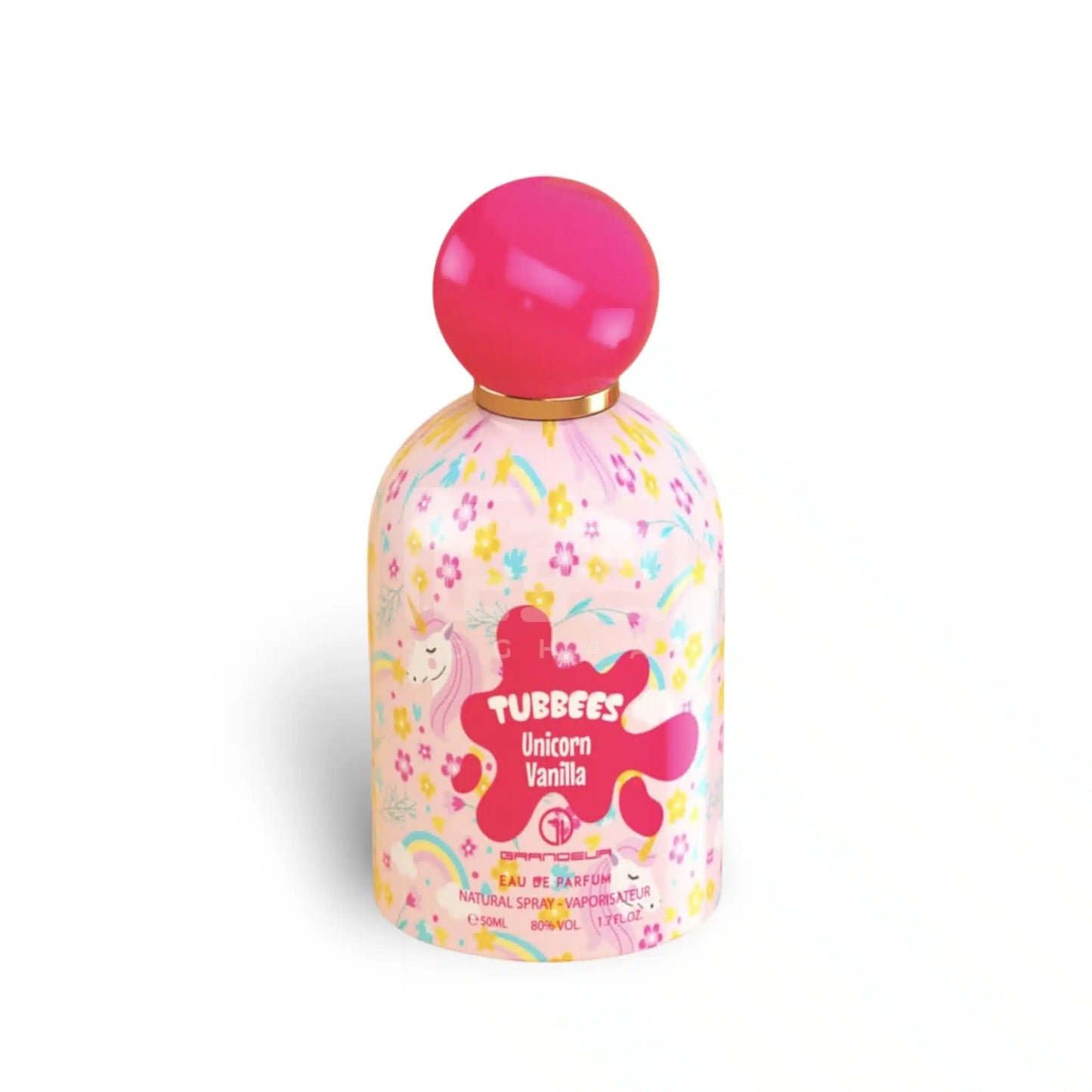 Tubbees Unicorn Vanilla 50ml Eau de Parfum by Grandeur Perfumes fragrance packaging front view