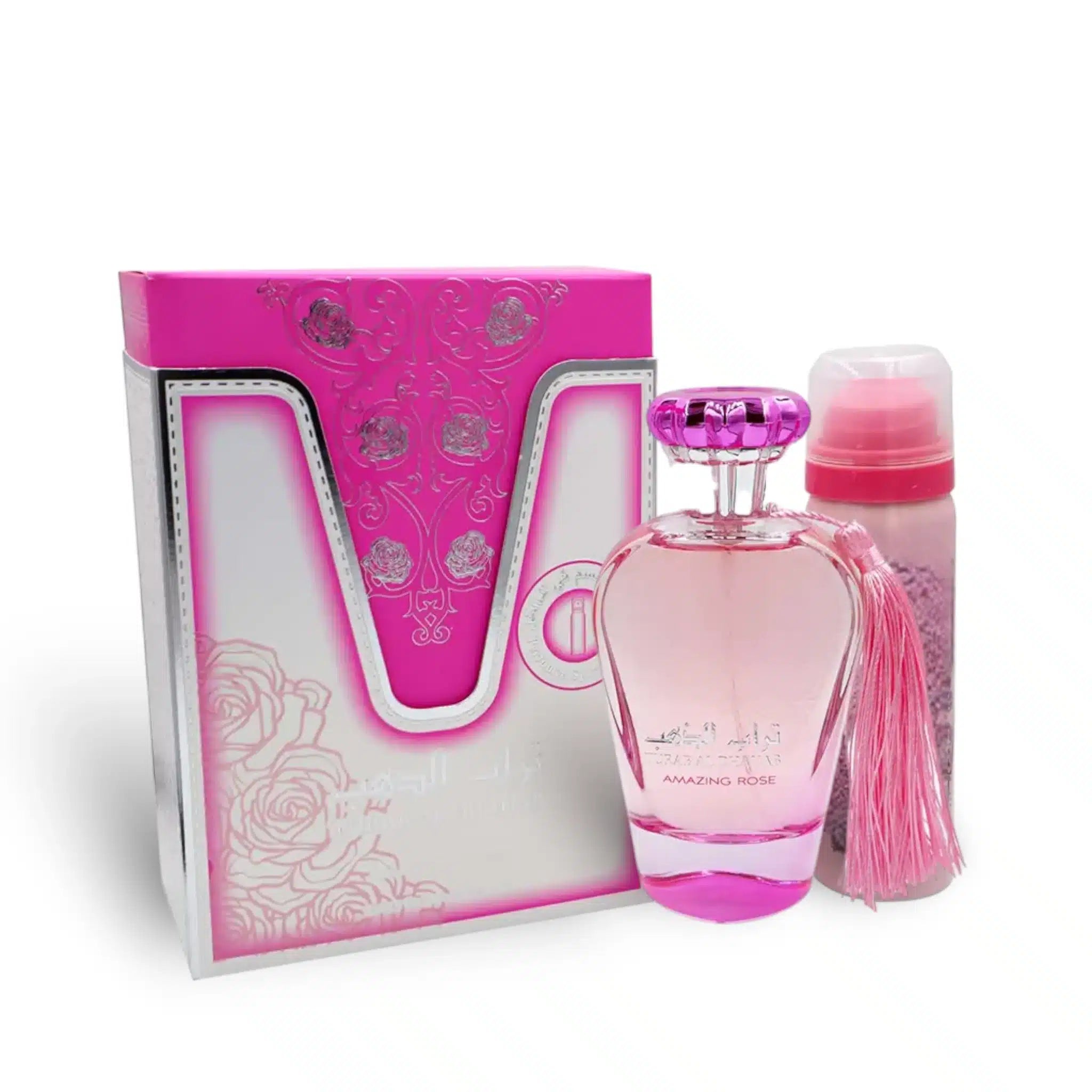 Turab Al Dhahab Amazing Rose 100ml Eau de Parfum by Ard Al Zaafaran bottle and box