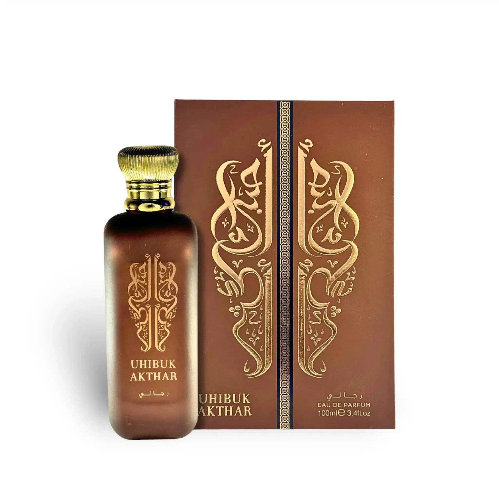Uhibuk Akthar Rijali 100ml Eau de Parfum by Athoor Al Alam bottle and box