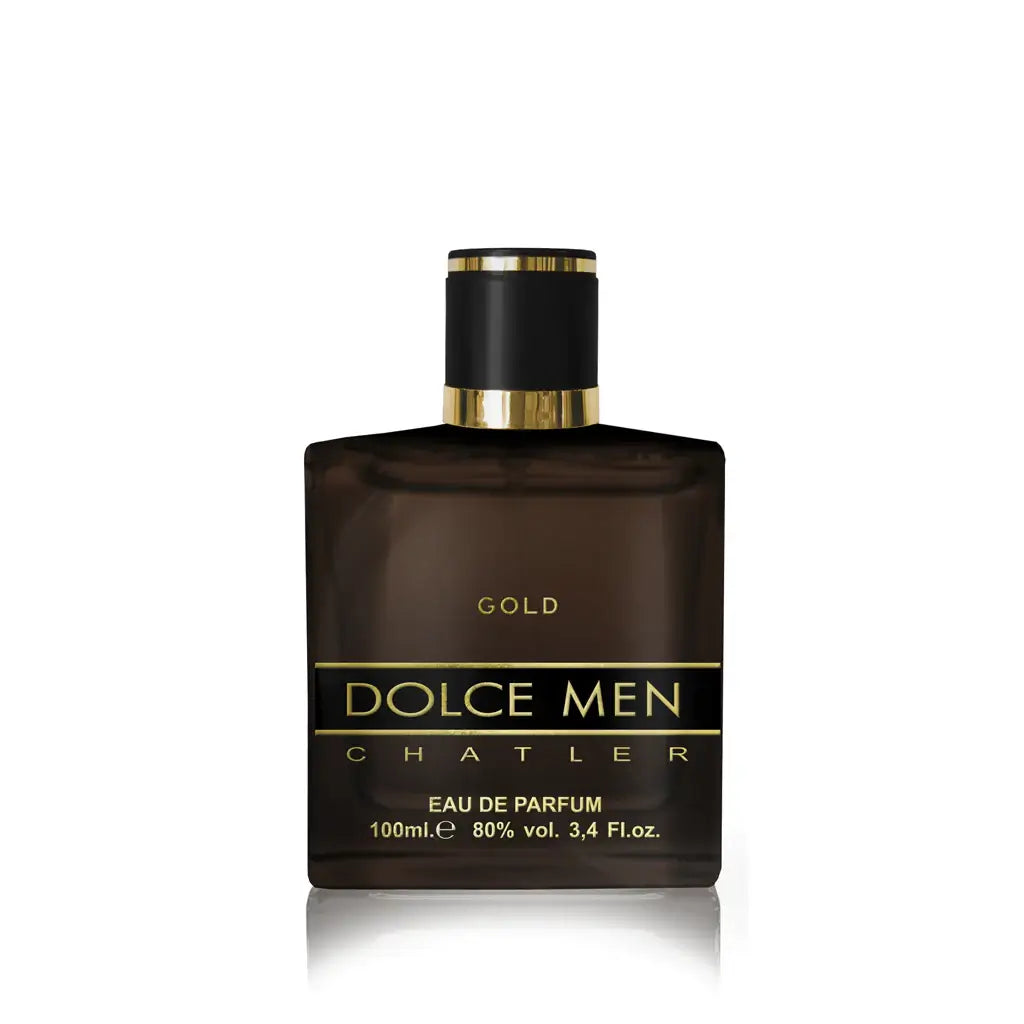 Dolce Men Gold 100ml Eau de Parfum by Chatler fragrance packaging front view