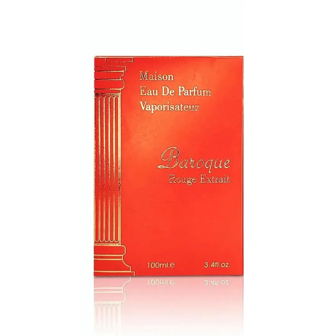 Baroque Rouge 100ml Extrait de Parfum by Maison Alhambra perfume bottle close up
