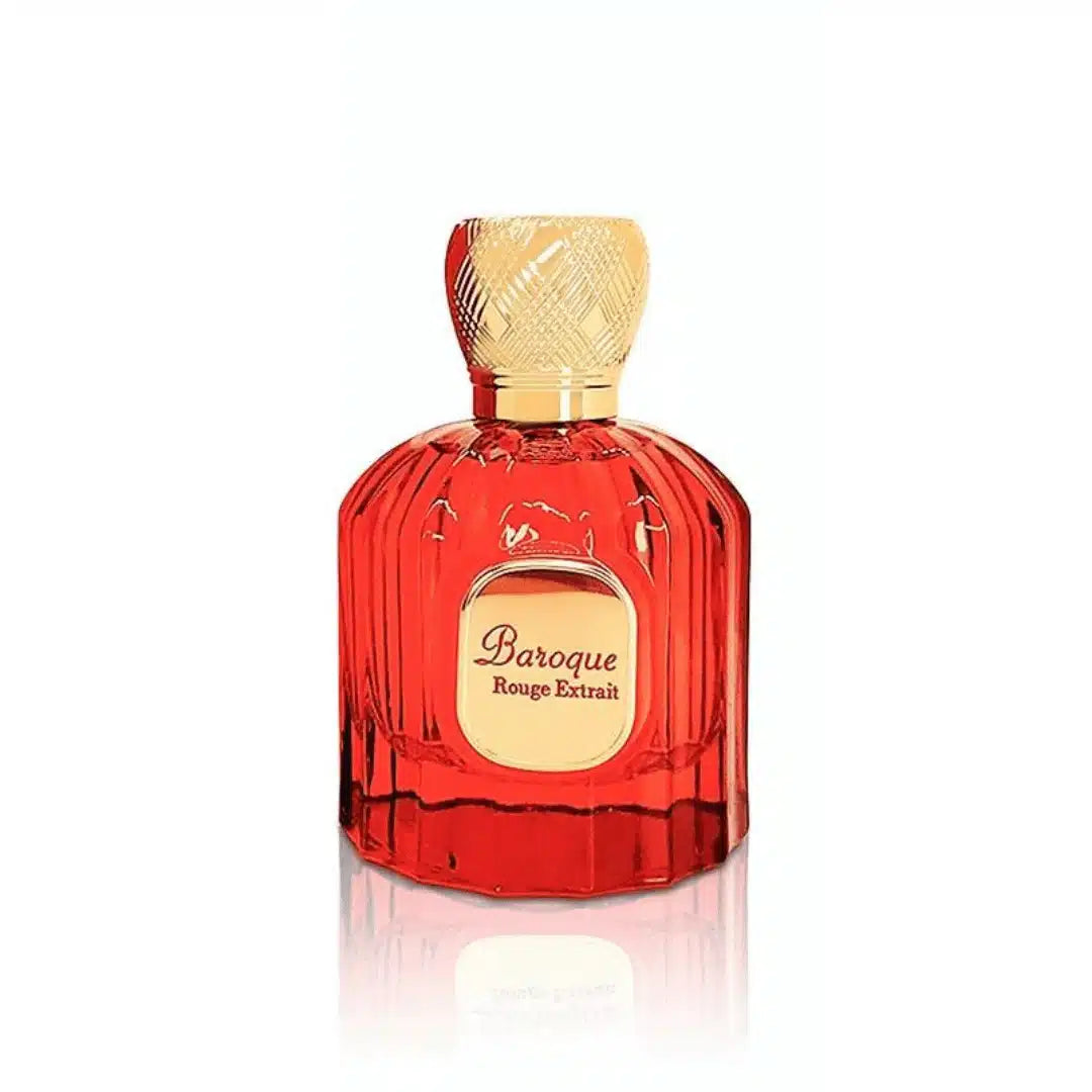 Baroque Rouge 100ml Extrait de Parfum by Maison Alhambra fragrance packaging front view