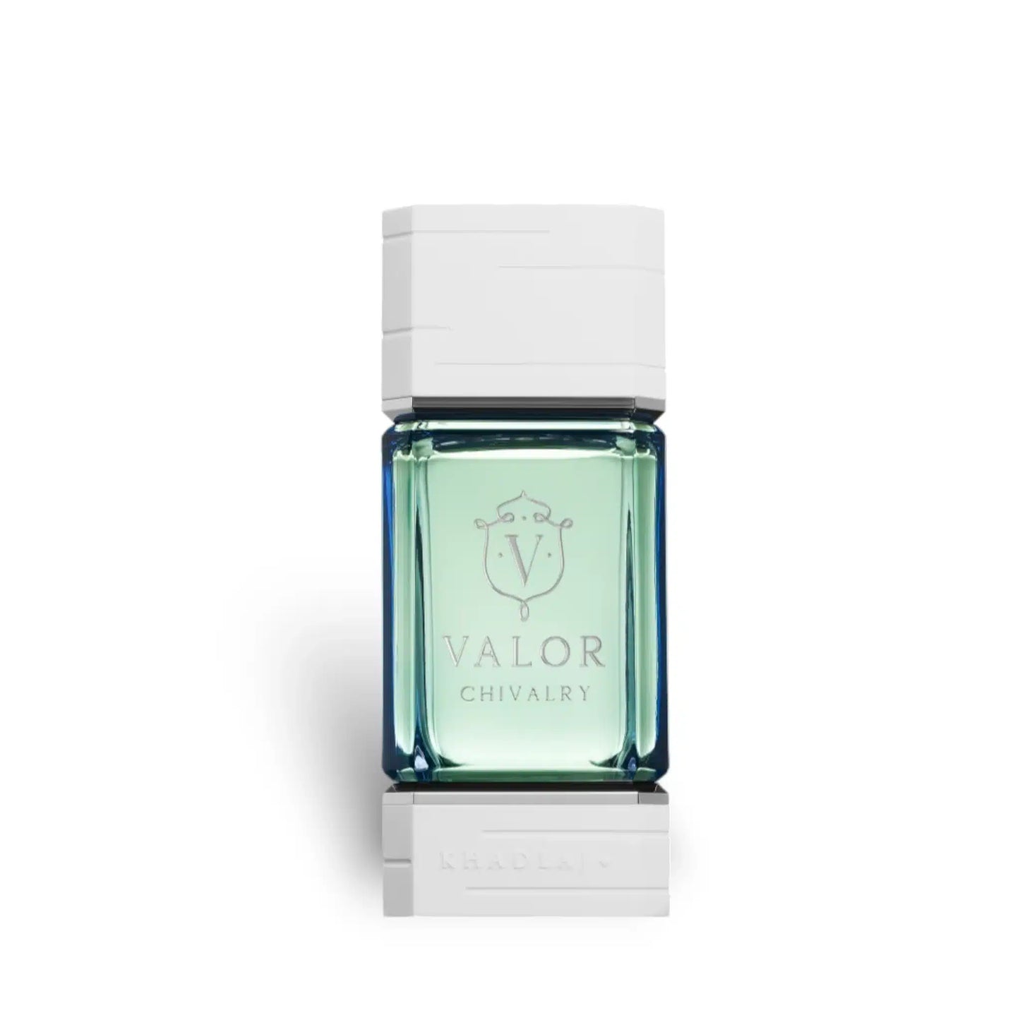 Valor Chivalry 100ml Eau de Parfum by Khadlaj perfume bottle close up